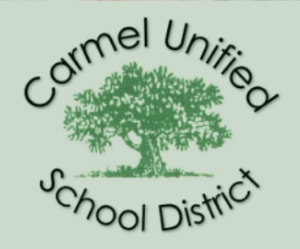 Carmel Unified School District logo/link to their website.